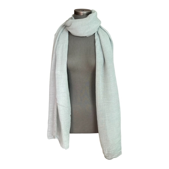 Nordstrom BP Light Aqua Blue Plisse Scarf 104x32” NWT Multifunctional - Picture 1 of 4